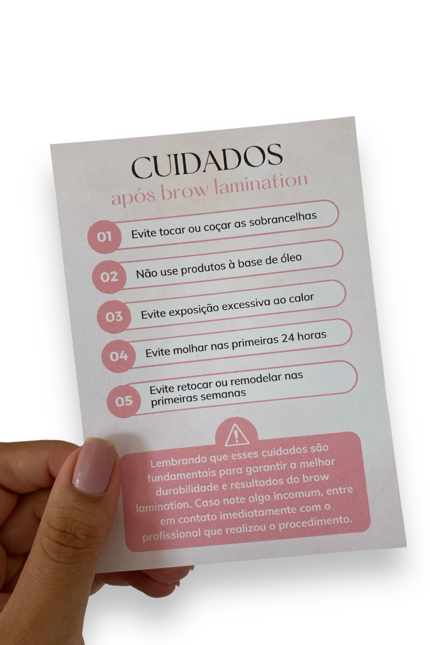 Cuidados Após Brow Lamination