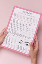 Ficha de anamnese design de sobrancelhas