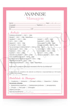 Ficha de anamnese massagem