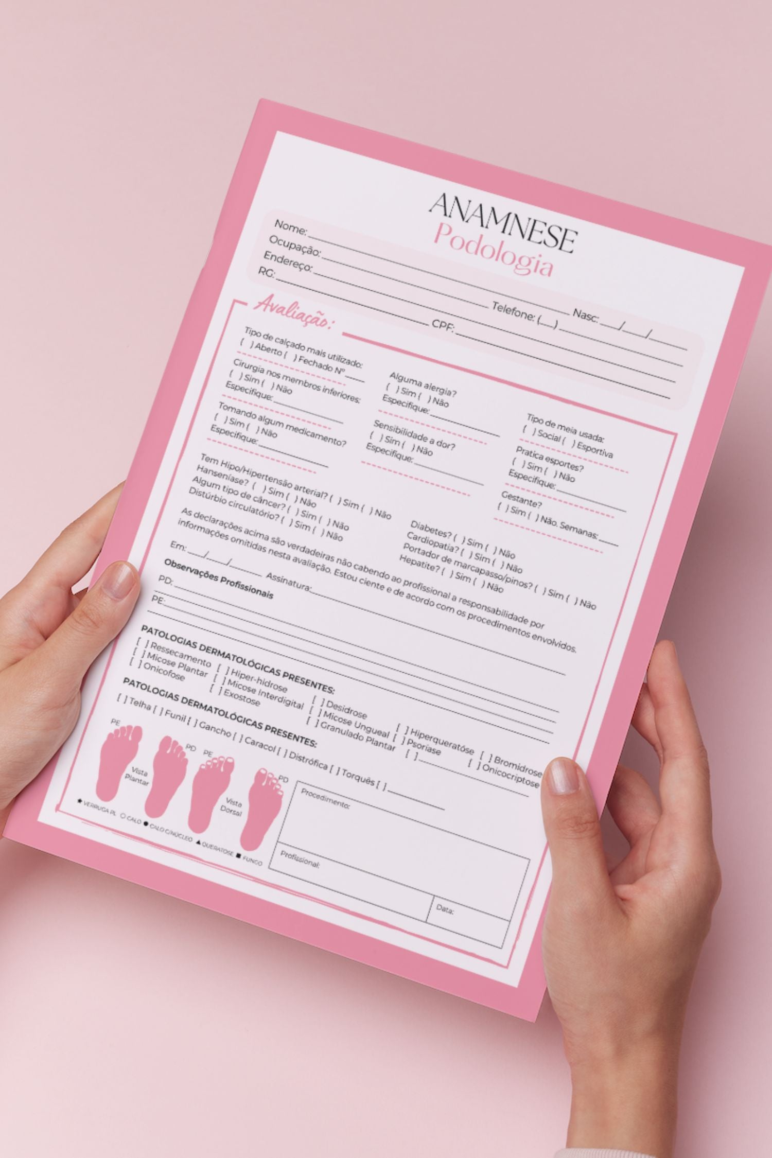 Ficha de anamnese podologia