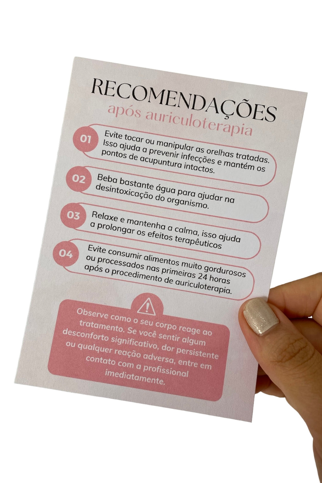 Recomendações Após Auriculoterapia