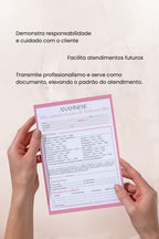 Ficha de anamnese micropigmentação de sobrancelha