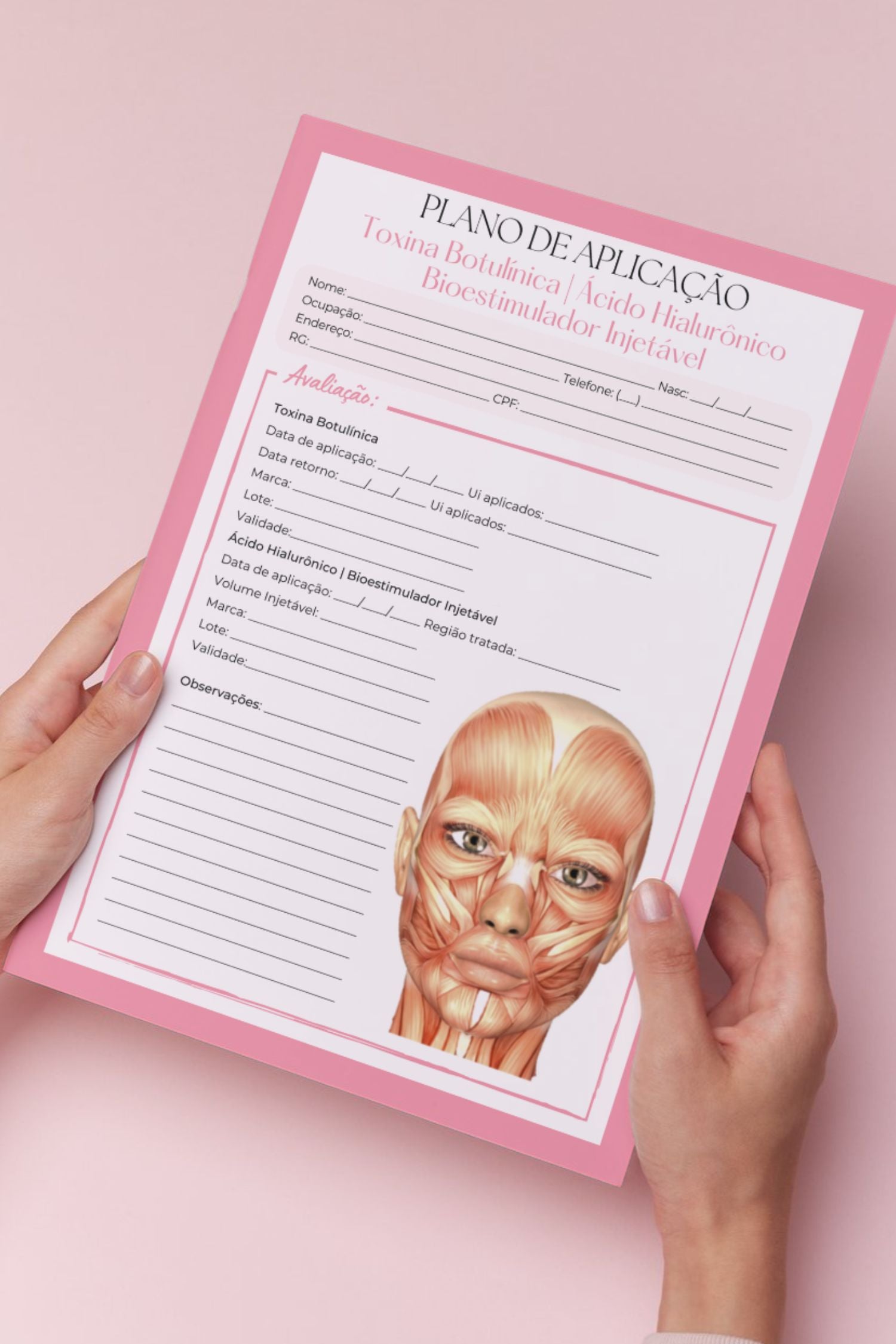 Plano de Aplicação Toxina Botulínica Ácido Hialurônico e Bioestimulador Injetável