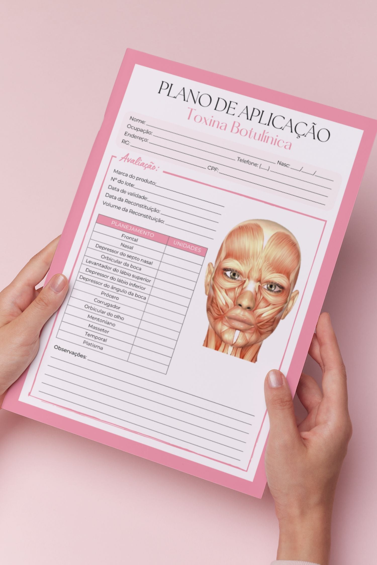 Plano de aplicação toxina botulínica