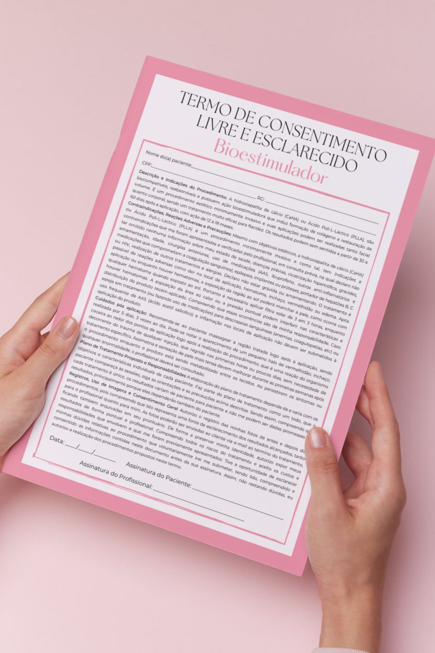 Termo de consentimento livre e esclarecido bioestimulador